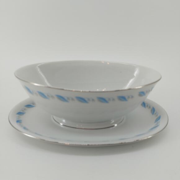 Gravy Boat Dish Abalone China Japan Shy Flower Design Pat 459 Vintage - Picture 3 of 9